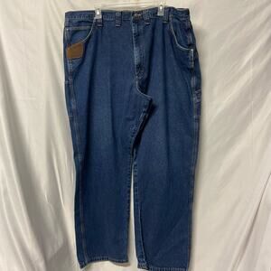 Wrangler Riggs Workwear Jeans Cargo 46 X 32 Dark Wash Nice